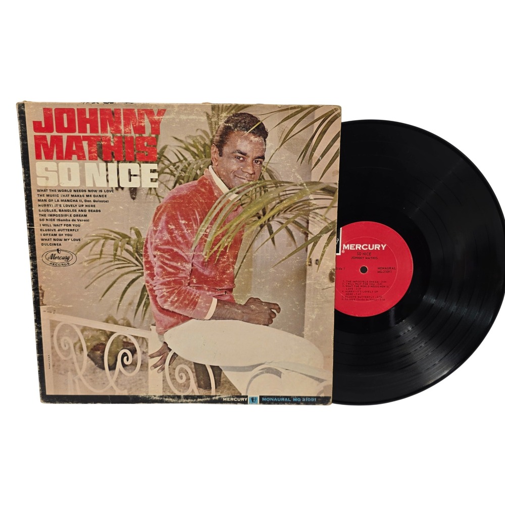 Johnny Mathis So Nice Vinyl LP Record Mono Mercury MG 21091 1966 Pop Jazz Vocal*